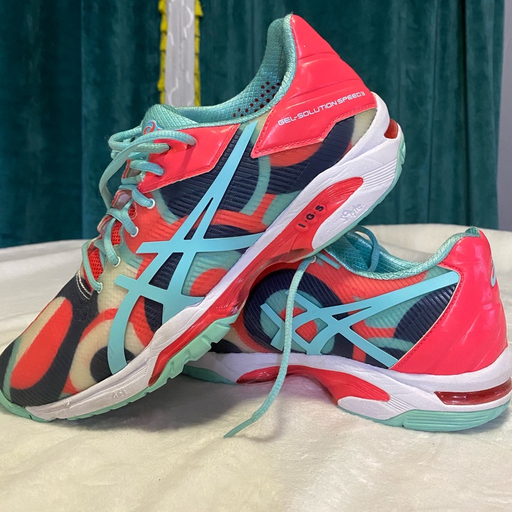 ASICS Women’s Gel Solution Speed 3 Tennis Shoes, EUC